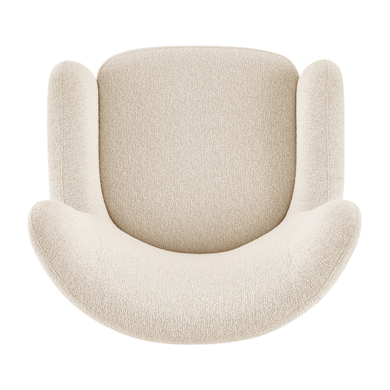 NPD Furniture Tiffani Fabric Accent Arm Chair in Palladian Beige