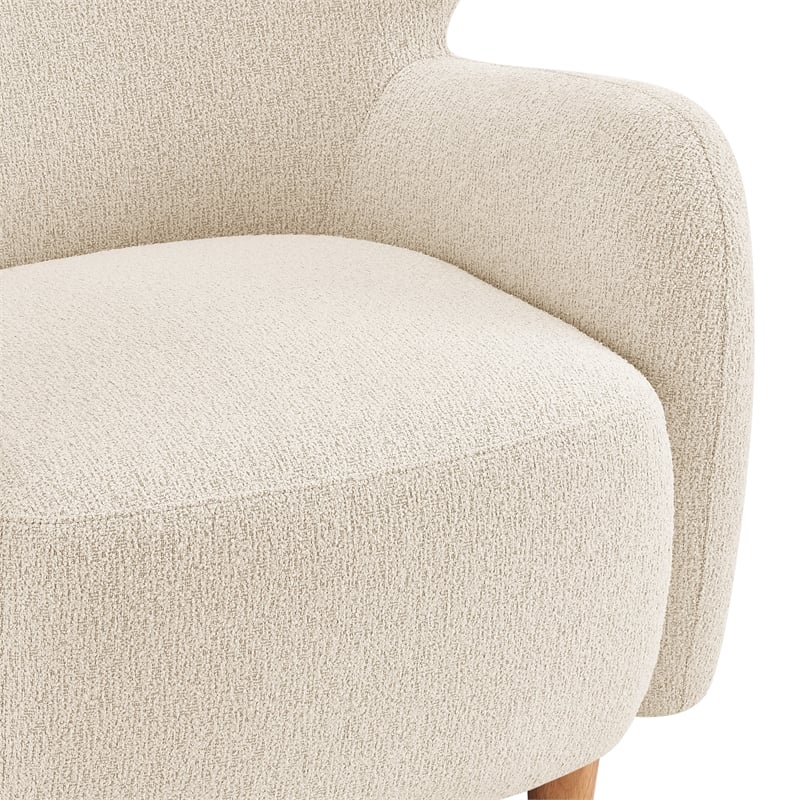 NPD Furniture Tiffani Fabric Accent Arm Chair in Palladian Beige