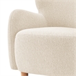 NPD Furniture Tiffani Fabric Accent Arm Chair in Palladian Beige