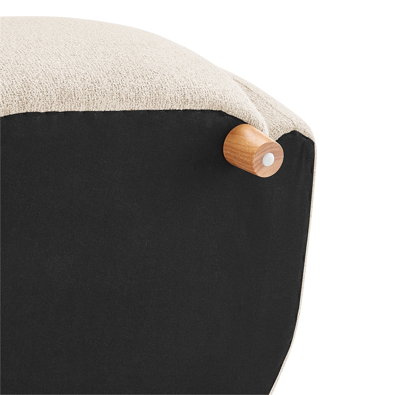 NPD Furniture Tiffani Fabric Accent Arm Chair in Palladian Beige