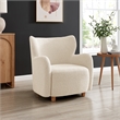 NPD Furniture Tiffani Fabric Accent Arm Chair in Palladian Beige