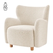 NPD Furniture Tiffani Fabric Accent Arm Chair in Palladian Beige
