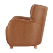 NPD Furniture Tiffani Faux Leather Accent Arm Chair in Vintage Cider