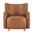 NPD Furniture Tiffani Faux Leather Accent Arm Chair in Vintage Cider