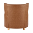 NPD Furniture Tiffani Faux Leather Accent Arm Chair in Vintage Cider