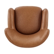 NPD Furniture Tiffani Faux Leather Accent Arm Chair in Vintage Cider