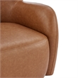 NPD Furniture Tiffani Faux Leather Accent Arm Chair in Vintage Cider