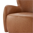 NPD Furniture Tiffani Faux Leather Accent Arm Chair in Vintage Cider