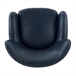NPD Furniture Tiffani Top Grain Leather Accent Arm Chair in Garrett Blue