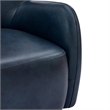 NPD Furniture Tiffani Top Grain Leather Accent Arm Chair in Garrett Blue