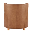 NPD Furniture Tiffani Top Grain Leather Accent Arm Chair in Garrett Caramel