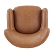 NPD Furniture Tiffani Top Grain Leather Accent Arm Chair in Garrett Caramel