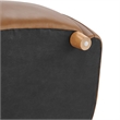 NPD Furniture Tiffani Top Grain Leather Accent Arm Chair in Garrett Caramel