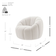NPD Furniture Callista Fabric Swivel Accent Chair in Monroe White