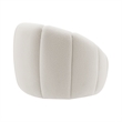 NPD Furniture Callista Fabric Swivel Accent Chair in Monroe White