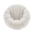 NPD Furniture Callista Fabric Swivel Accent Chair in Monroe White