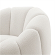 NPD Furniture Callista Fabric Swivel Accent Chair in Monroe White