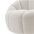 NPD Furniture Callista Fabric Swivel Accent Chair in Monroe White