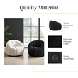 NPD Furniture Callista Fabric Swivel Accent Chair in Monroe Black
