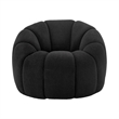 NPD Furniture Callista Fabric Swivel Accent Chair in Monroe Black