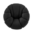 NPD Furniture Callista Fabric Swivel Accent Chair in Monroe Black