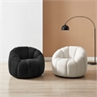 NPD Furniture Callista Fabric Swivel Accent Chair in Monroe Black