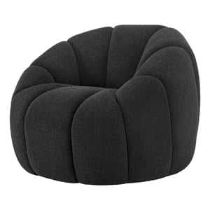 New Pacific Direct Callista Fabric Swivel Accent Chair in Monroe Black