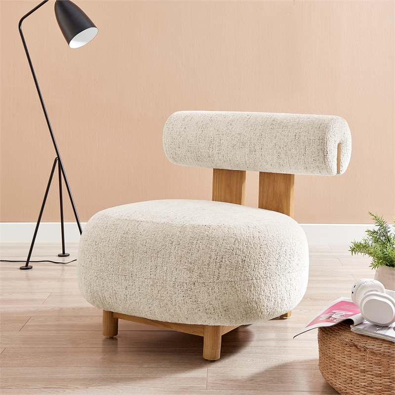 New Pacific Direct Pamela Fabric Accent Chair in Concord Cream