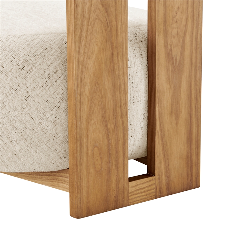 New Pacific Direct Pamela Fabric Accent Chair in Concord Cream