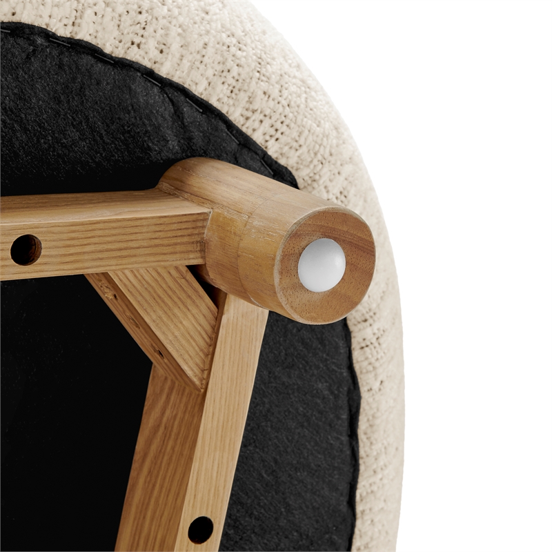 New Pacific Direct Pamela Fabric Accent Chair in Concord Cream