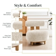 NPD Furniture Pamela Fabric Accent Chair in Concord Cream