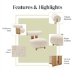 NPD Furniture Pamela Fabric Accent Chair in Concord Cream