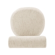 NPD Furniture Pamela Fabric Accent Chair in Concord Cream