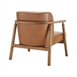 NPD Furniture Reiner Faux Leather Accent Arm Chair in Borneo Chocolate