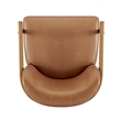 NPD Furniture Reiner Faux Leather Accent Arm Chair in Borneo Chocolate