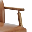 NPD Furniture Reiner Faux Leather Accent Arm Chair in Borneo Chocolate