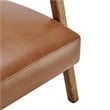 NPD Furniture Reiner Faux Leather Accent Arm Chair in Borneo Chocolate
