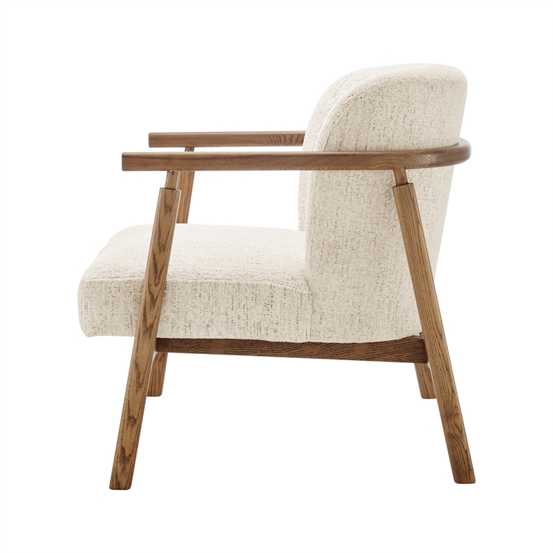 NPD Furniture Reiner Fabric Accent Arm Chairin Concord Cream