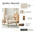 NPD Furniture Reiner Fabric Accent Arm Chairin Concord Cream