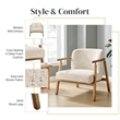 NPD Furniture Reiner Fabric Accent Arm Chairin Concord Cream