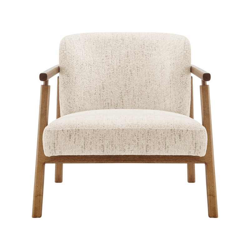 NPD Furniture Reiner Fabric Accent Arm Chairin Concord Cream