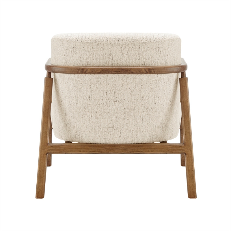 NPD Furniture Reiner Fabric Accent Arm Chairin Concord Cream