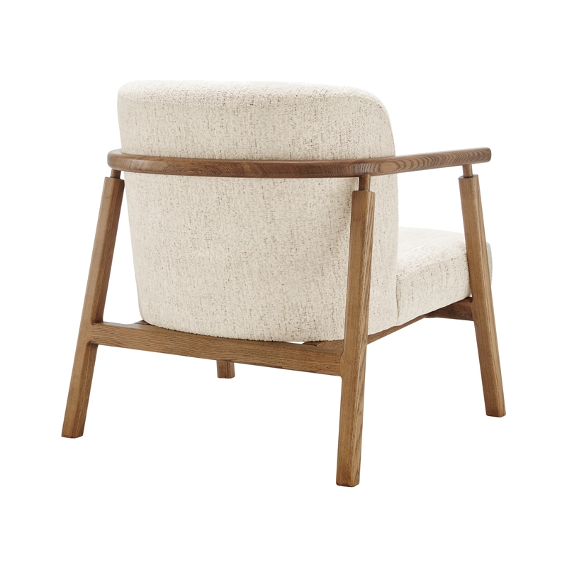 NPD Furniture Reiner Fabric Accent Arm Chairin Concord Cream