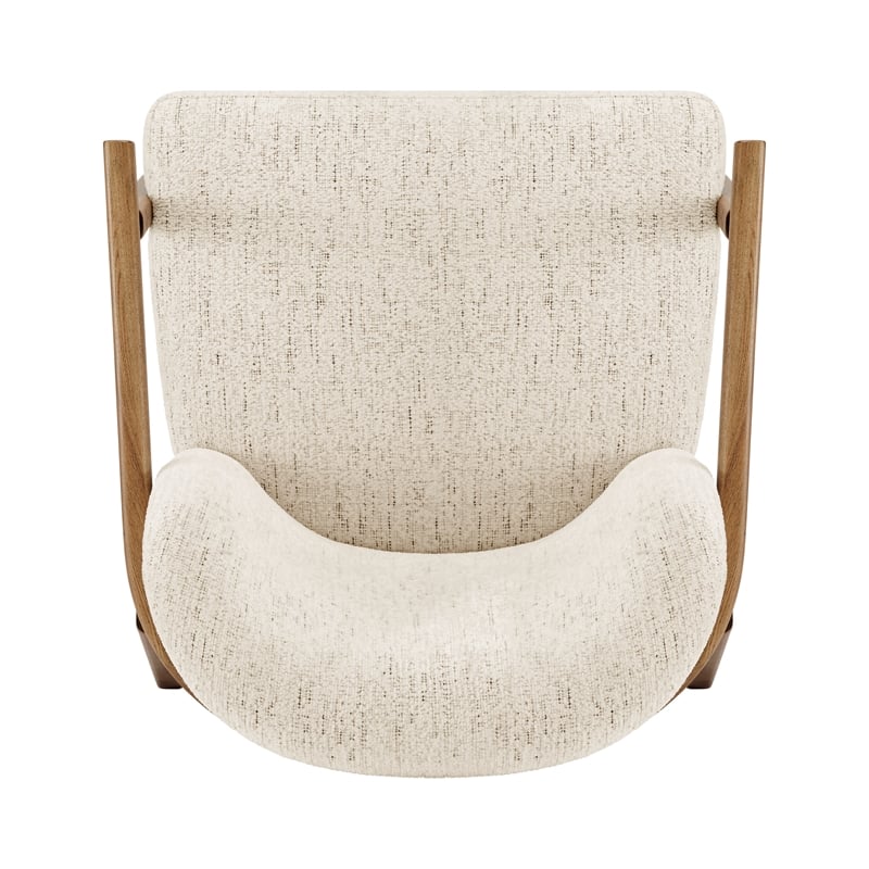 NPD Furniture Reiner Fabric Accent Arm Chairin Concord Cream