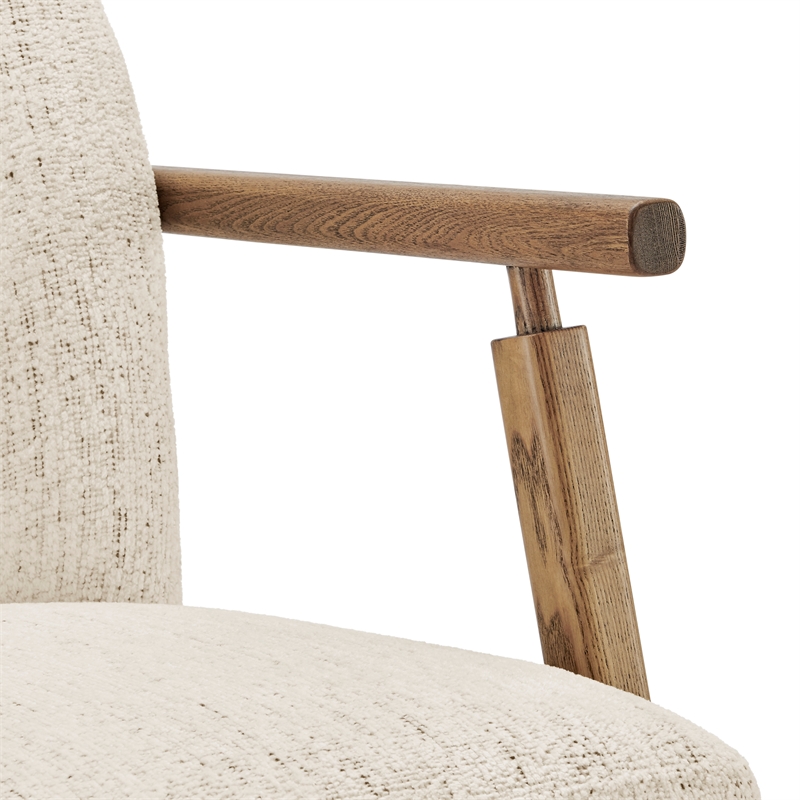 NPD Furniture Reiner Fabric Accent Arm Chairin Concord Cream