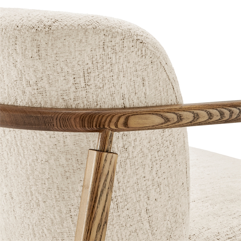 NPD Furniture Reiner Fabric Accent Arm Chairin Concord Cream