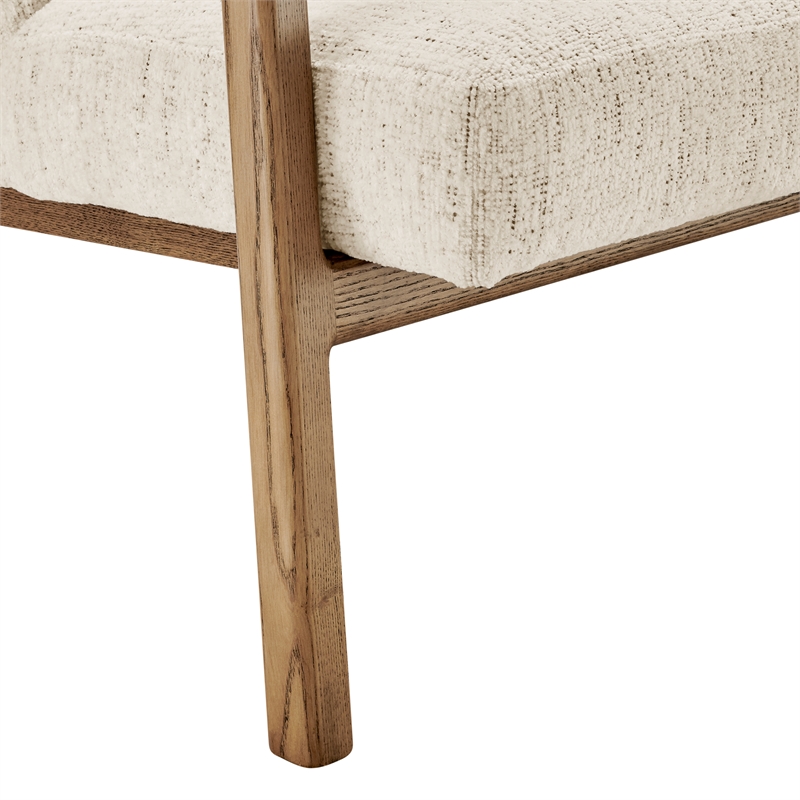 NPD Furniture Reiner Fabric Accent Arm Chairin Concord Cream