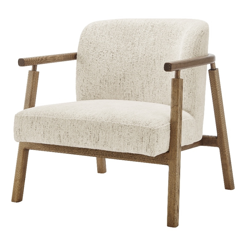 NPD Furniture Reiner Fabric Accent Arm Chairin Concord Cream