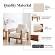 NPD Furniture Silvia Fabric Accent Arm Chair in Dazzle Cream