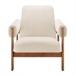 NPD Furniture Silvia Fabric Accent Arm Chair in Dazzle Cream
